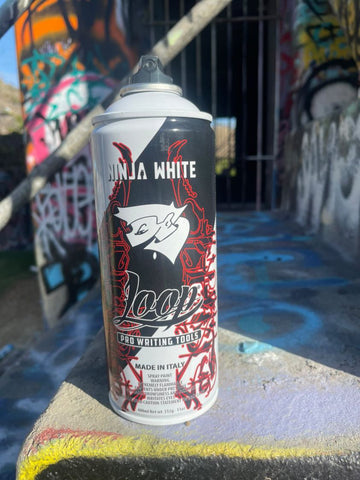 Loopcolors X Jaber X InfamyArt - Ninja White Loop Spray Paint Limited Edition